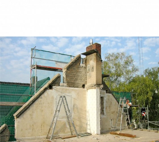 9/20 _ baustelle _ abbruch alter dachstuhl