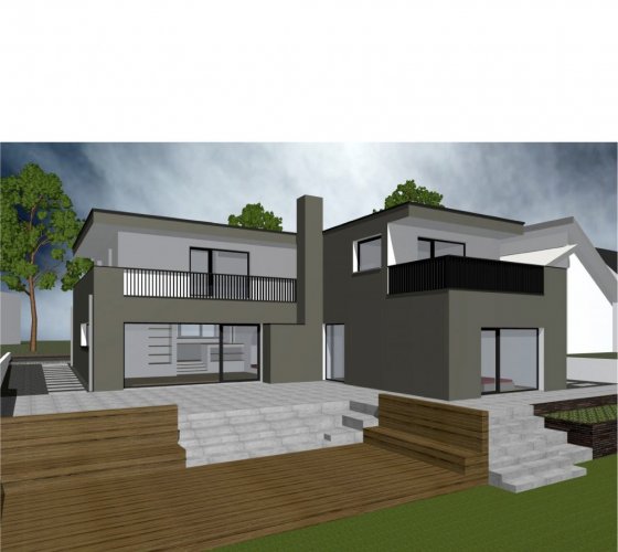 9/21 _ 3D-perspektive gartenfassade _ süd / osten