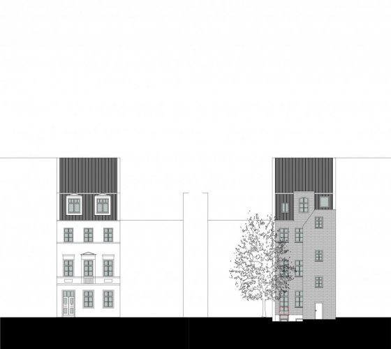 1/13 _ ansichten straße + hoffassade