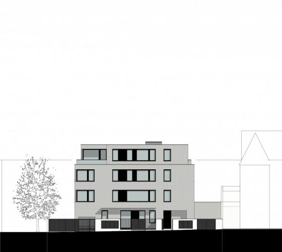 03/23 _ ansicht straßenfassade _ nord-west