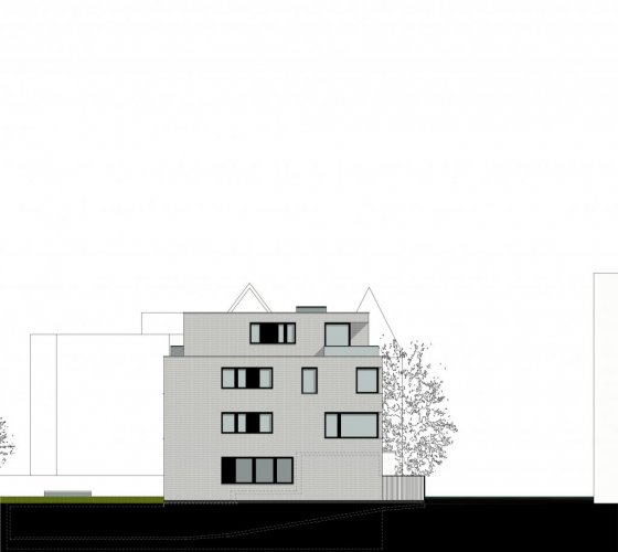 21/23 _ ansicht tiefgaragenrampe _ nord-ost