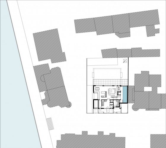 09/23 _ lageplan mit grundriß erdgeschoß