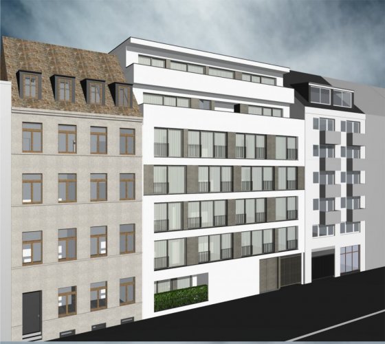 3/15 _ 3D-perspektive _ straßenfassade süd / ost
