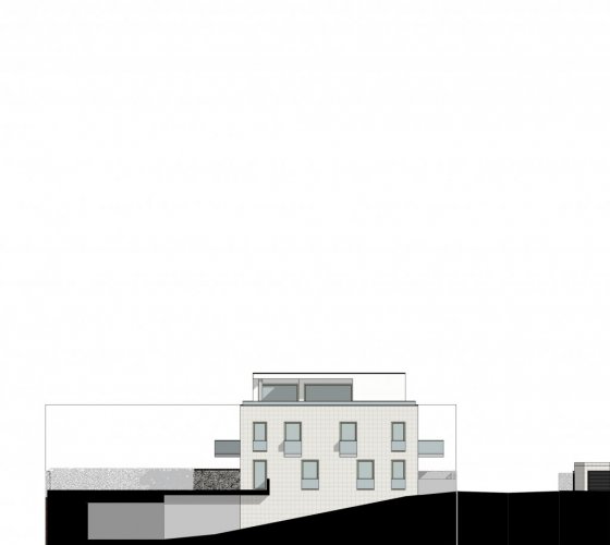 17/18 ansicht // schnitt giebel mehrfamilienhaus baufeld 04