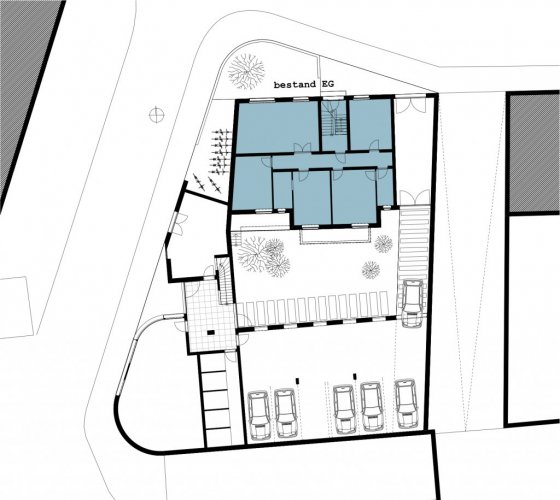 12/18 _ grundriß _ erdgeschoß _ 1 gewerbeeinheit + garage