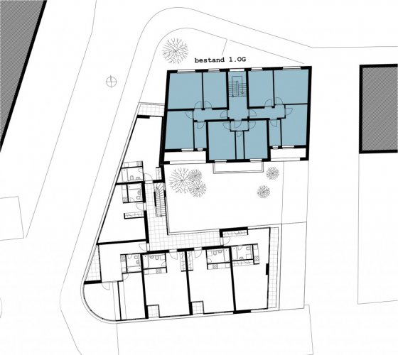 13/18 _ grundriß _ 1. obergeschoß _ 6 appartments