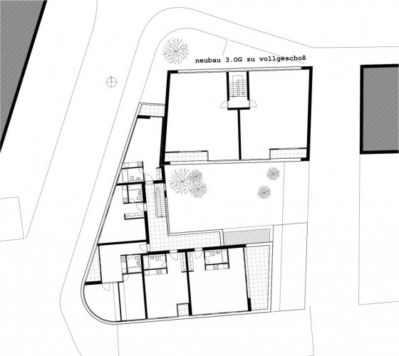 15/18 _ grundriß _ 3. obergeschoß _ 5 appartments
