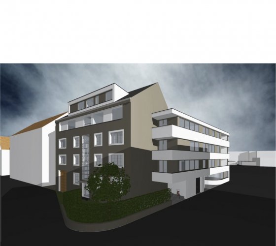 4/18 _ 3D-perspektive altbau + neubau _ nord / west